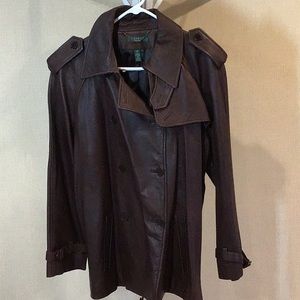 Lauren by Ralph Lauren Leather Coat Plus size